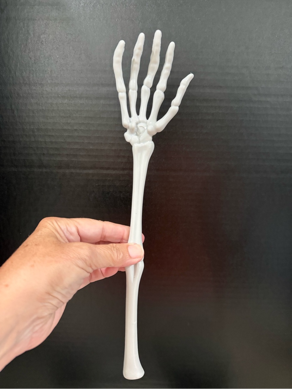 Gray Plastic Halloween Skeleton Hands Arms Bones Salad Tossers Servers Goth - Picture 3 of 4